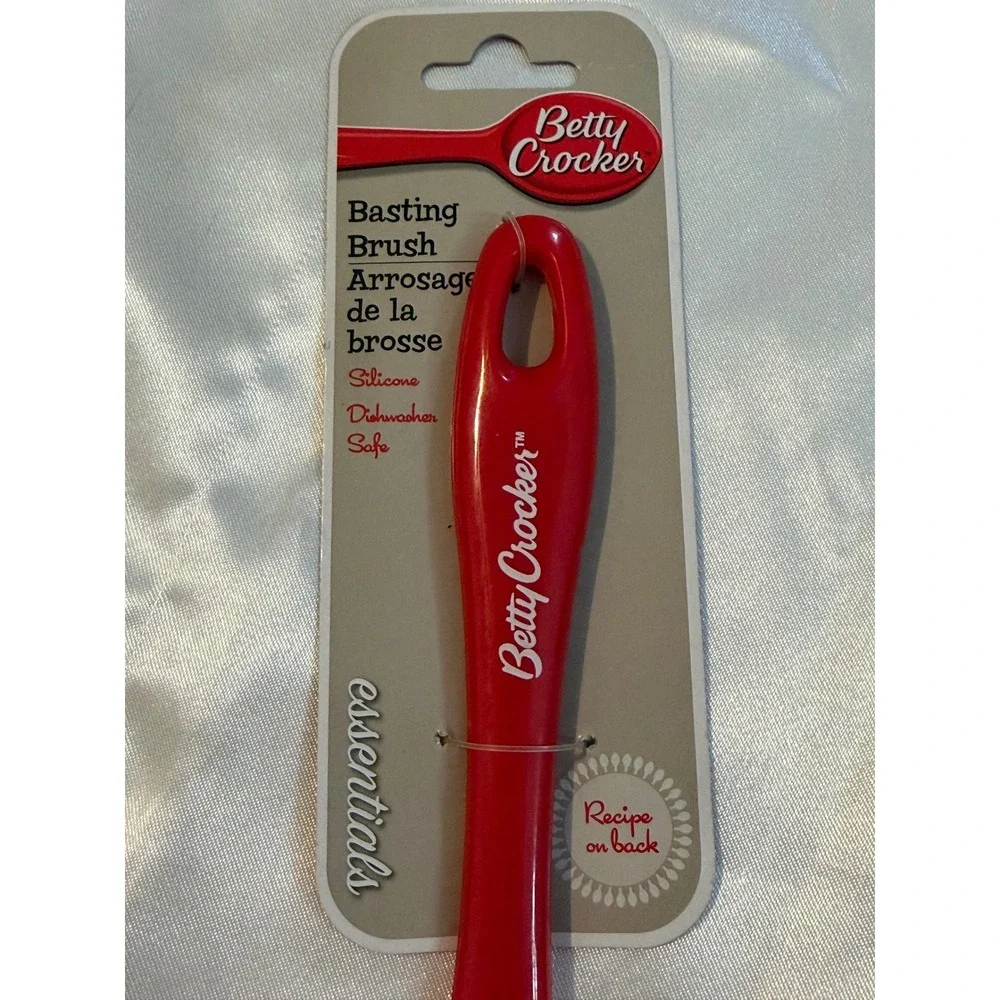 Betty Crocker Red Silicone Basting Brush Essentials Dishwasher‎ Safe New
